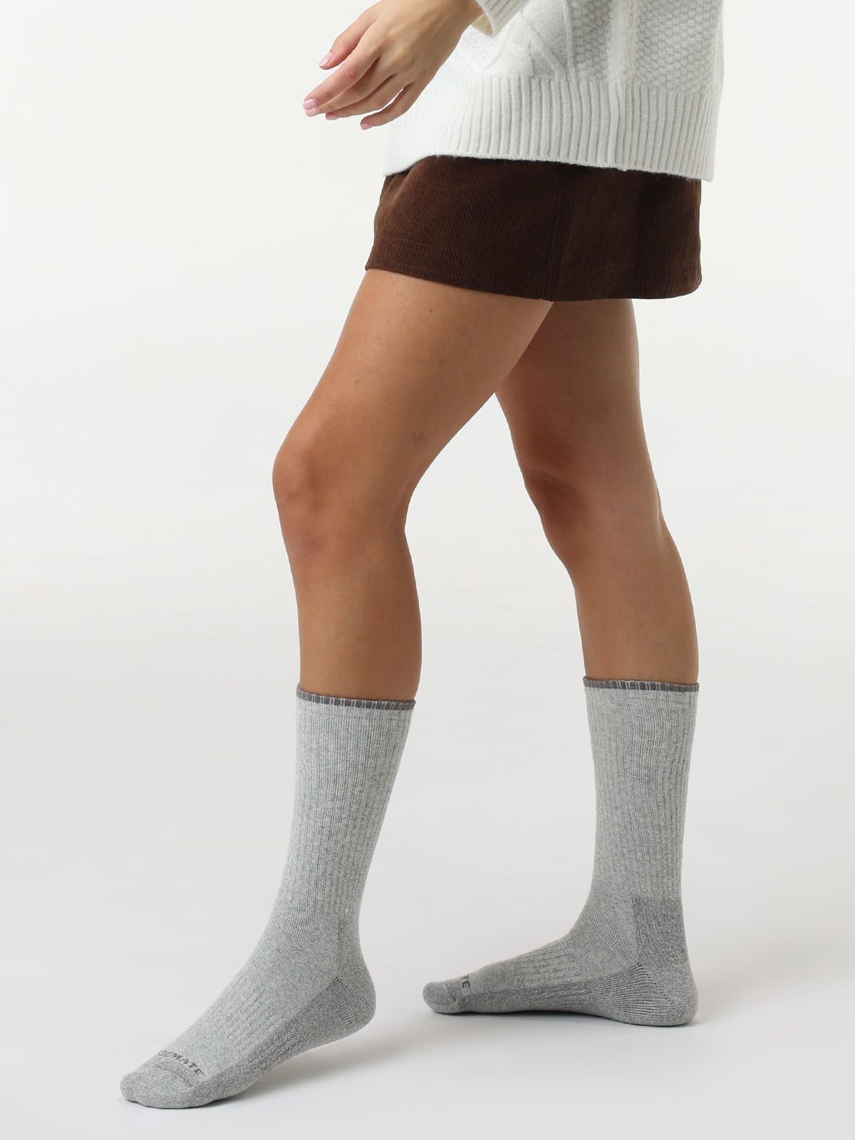 ct07-women-grey-2 Stitching and cushioning detail on grey wool socks
