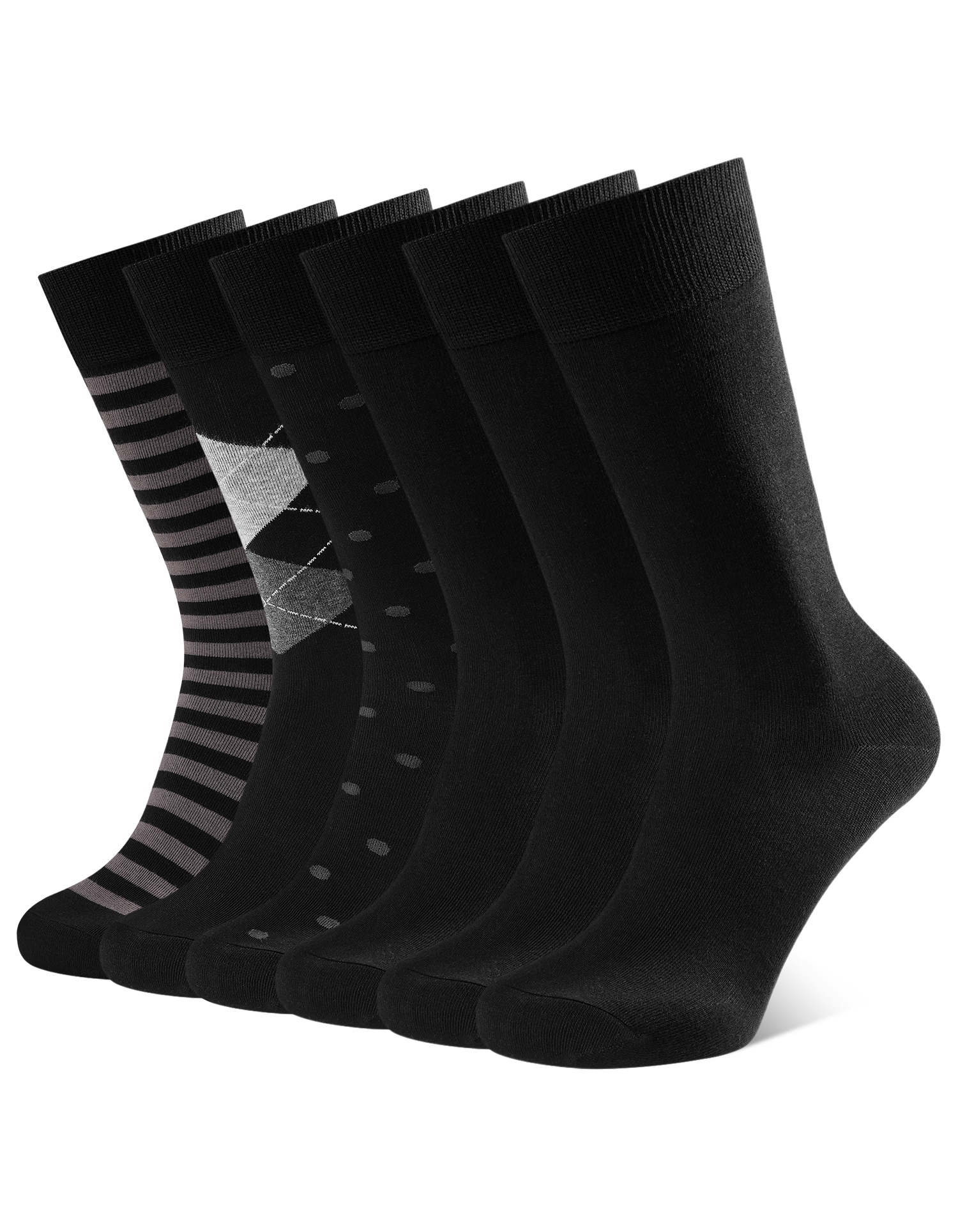 CT11-SWCH-Mix-01 mens dress socks, business formal socks, mid calf cotton socks, suit socks for men, black office socks