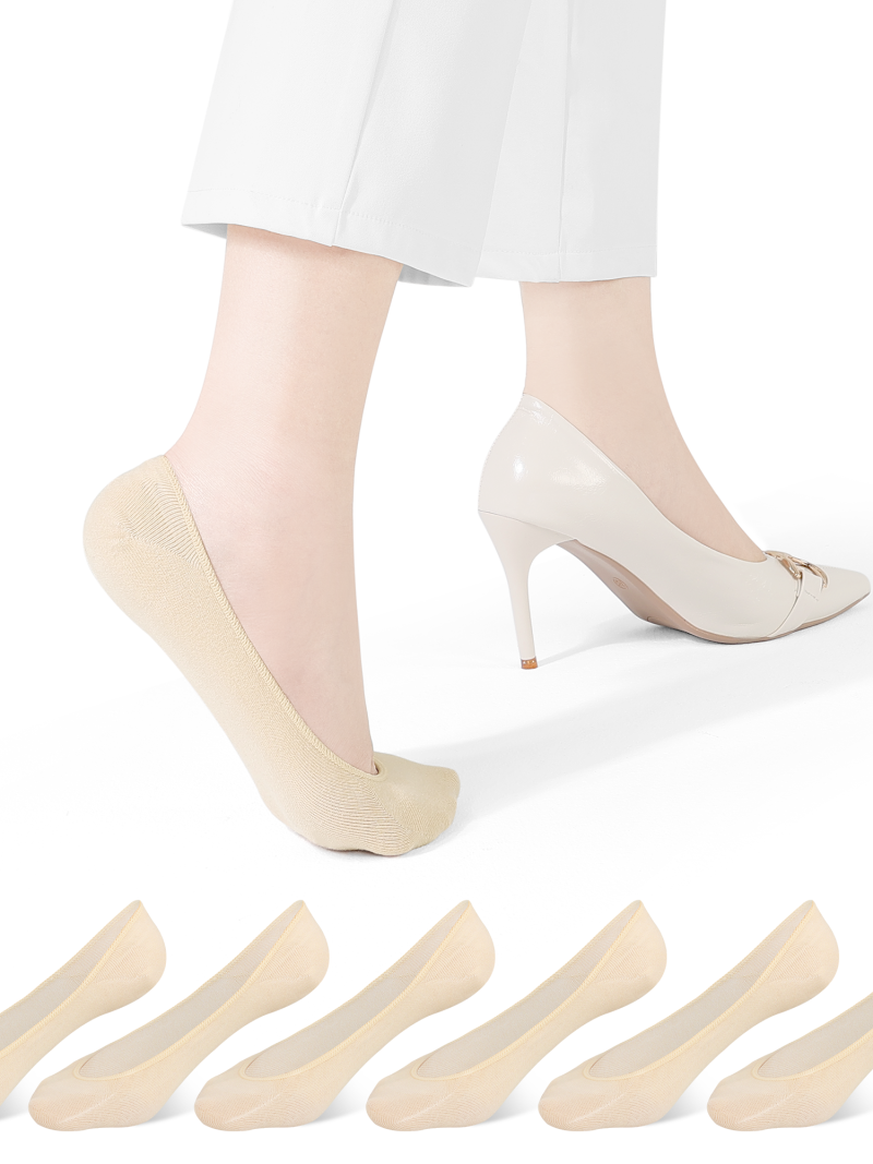 CLOSEMATE Women Liner No Show Socks Non Slip Hidden Invisible Fit, 6 Pairs