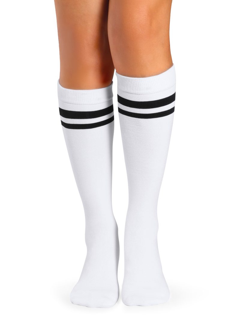 CLOSEMATE Womens Knee High Socks, Solid & Striped, Combed Cotton, 1/3 Pairs
